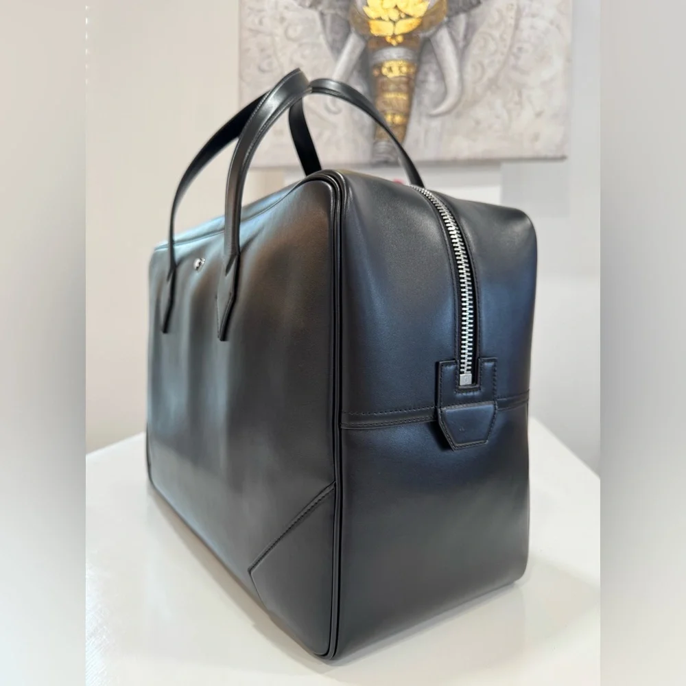 Montblanc Meisterstück Leather Duffle Bag in Black